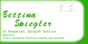 bettina spiegler business card